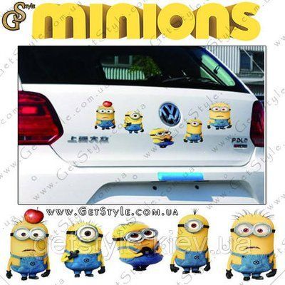 Наклейки Миньоны - "Minions Stickers" - 5 шт. 1670 фото