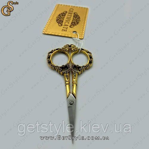 Позолочені вінтажні ножиці Golden Scissors сертифікат 3297 фото