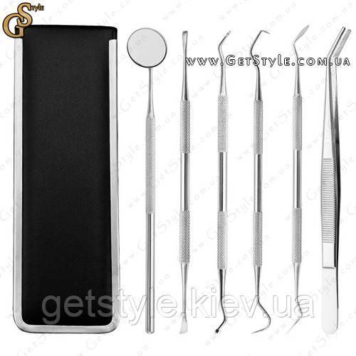Стоматологічний набір Teeth Tools 6 шт. із чохлом для зберігання 3335 фото