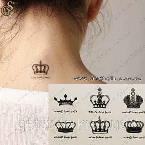 Тату-стикеры - "Tattoo Crown" - 6 шт 2517-1 фото
