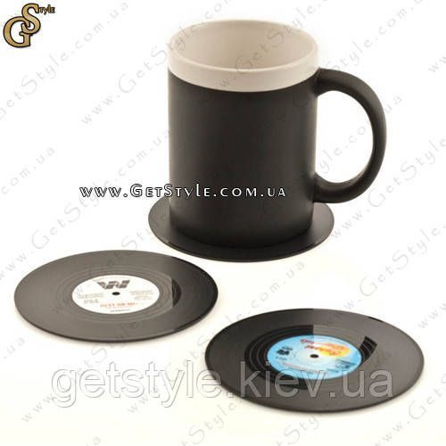 Подставки под кружки и бокалы в виде граммпластинок - "Vinyl Coasters" - 6 шт 1525 фото