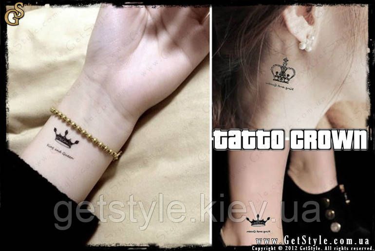 Тату-стикеры - "Tattoo Crown" - 6 шт 2517-1 фото