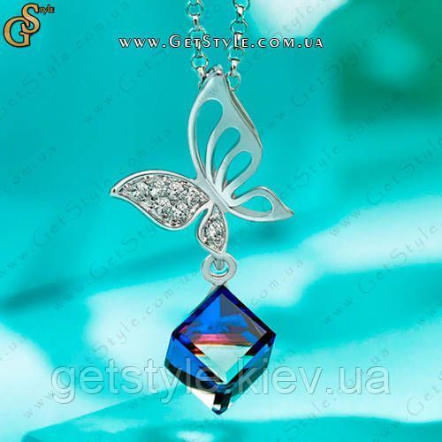 Подвеска на шею - "Crystal Butterfly" в фирменном боксе с подсветкой 2950 фото