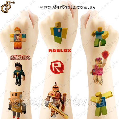 Дитячі татуювання Роблокс Roblox Tatto Set 14 шт. 3589 фото