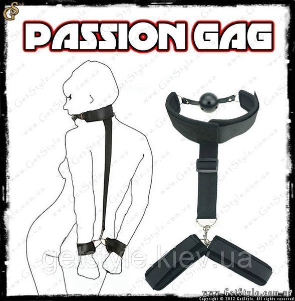 Кляп с наручниками - "Passion Gag" 2580 фото