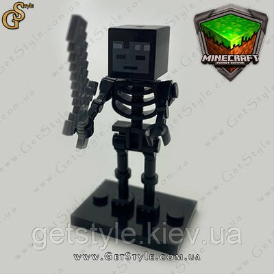 Конструктор фігурка Скелет-сушарка Майнкрафт Wither Skeleton Minecraft 5.5 см 3593 фото