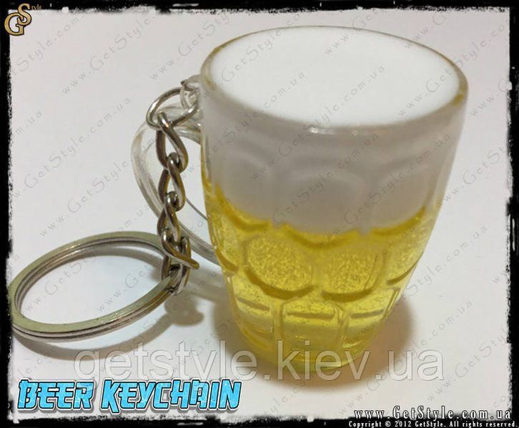 Брелок Кухоль пива Beer Keychain подарункове паковання 2044 фото