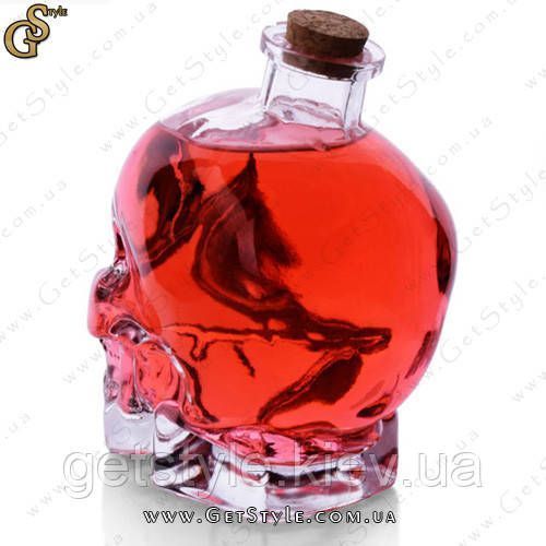 Стеклянный графин Crystal Skull 750 мл в бархатном мешочке 1035 фото