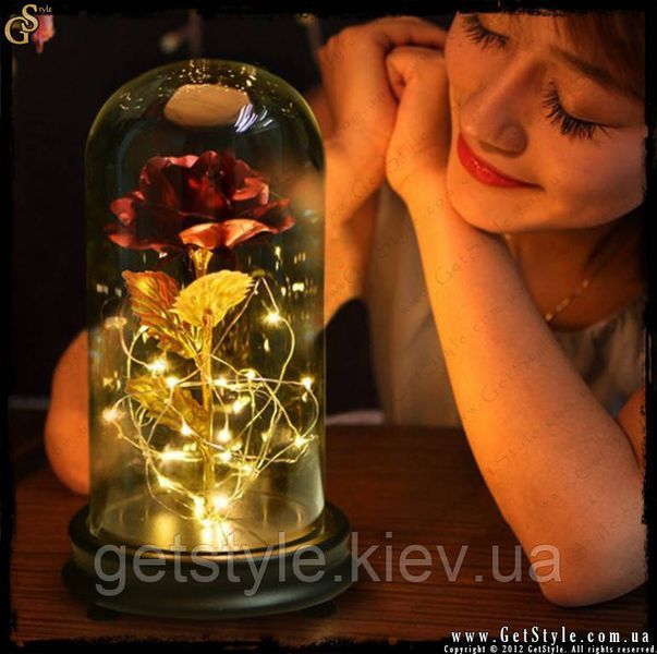 Святящаяся троянда у футлярі - "Golden Rose" 2877 фото