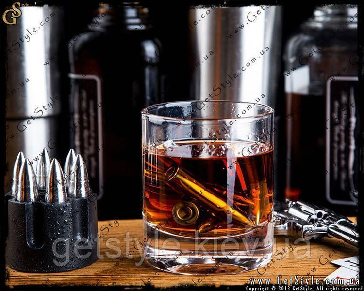Стальные пули для алкоголя - "Whiskey Bullets" - 6 шт. + барабан 2537-1 фото