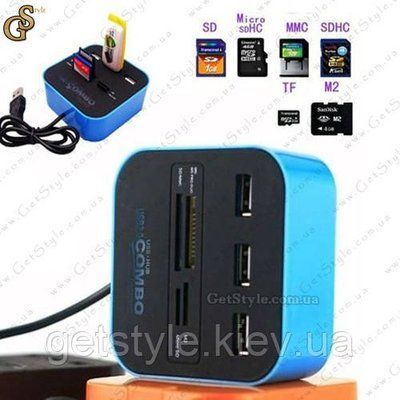 Картридер для 6-ти карт памяти - "Hub + Card Reader" 1008 фото