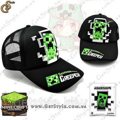 Бейсболка Minecraft - "Black Creeper" 1592 фото