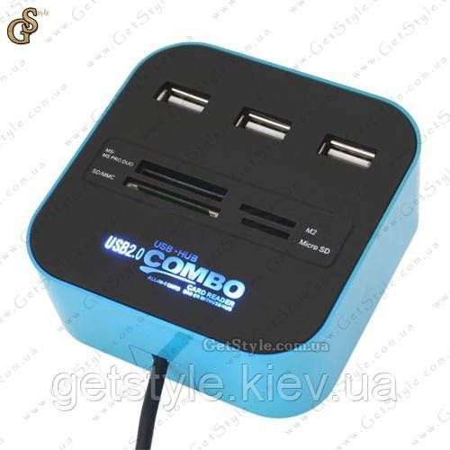 Картридер для 6-ти карт памяти - "Hub + Card Reader" 1008 фото