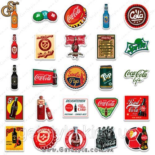 Набор наклеек Кола Cola 50 шт 3179 фото