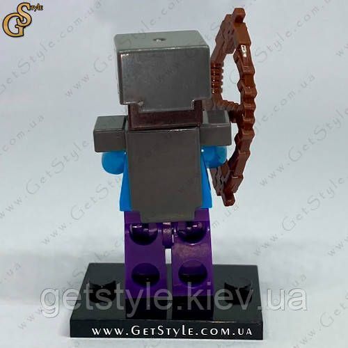 Фігурка Стів у броні з луком Майнкрафт Steve in armor Minecraft 4.5 см 4003 фото