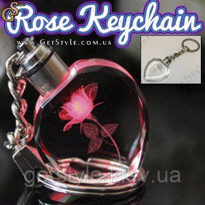 Светящийся брелок Rose Keychain подарочная упаковка 2040 фото