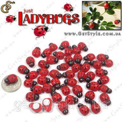 Декоративные божьи коровки на липучке - "Ladybugs" - 50 шт 1535 фото