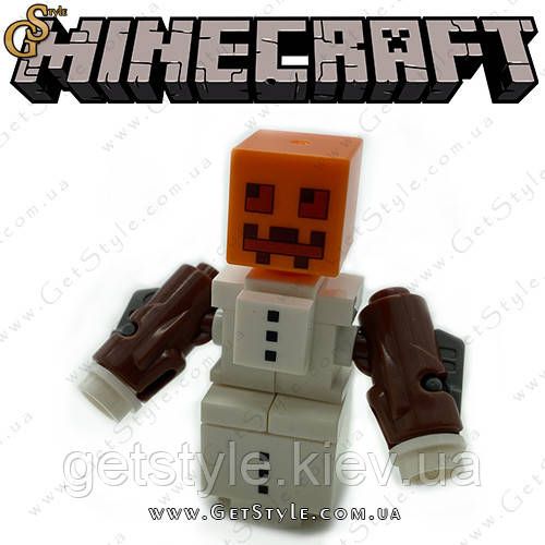 Конструктор фигурка Снежный голем Майнкрафт Snow Golem Minecraft 4.5 см 3643 фото