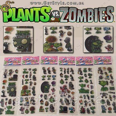 Набір наклейок Plants vs Zombies - "Plants Set" - 120 шт. 1939 фото