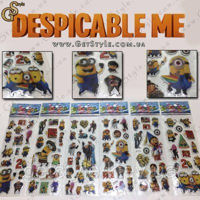 Наклейки Миньоны - "Minions Set" - 6 листов 1943 фото