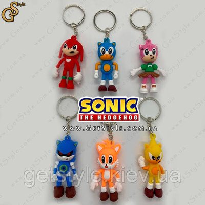 Брелки фігурки Сонік Sonic Keychain 6 шт. 3314 фото