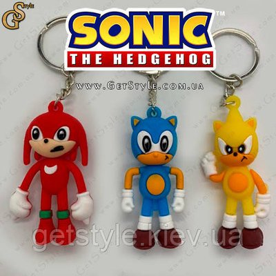 Брелки фігурки Сонік Sonic Keychain 3 шт. 3314-7 фото