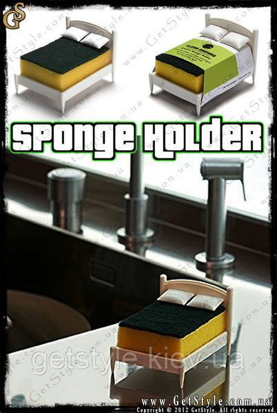Підставка для кухонних мочалки у вигляді ліжка - "Sponge Holder" 2803 фото