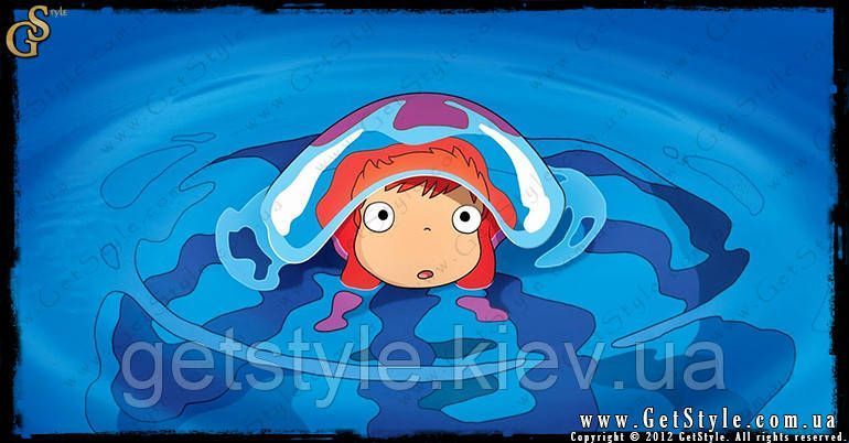 Магніт на холодильник - "Ponyo" - 3 х 2.5 см світитися у темряві 2947 фото