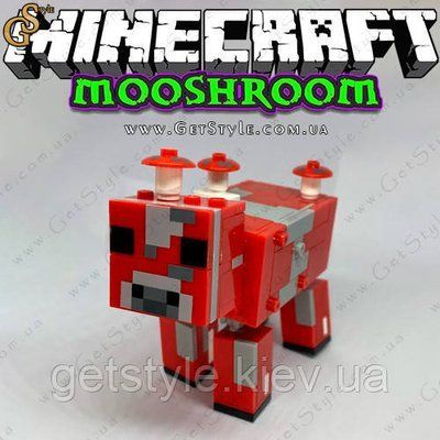 Конструктор фигурка Грибная корова Майнкрафт Mooshroom 9 см 4013 фото