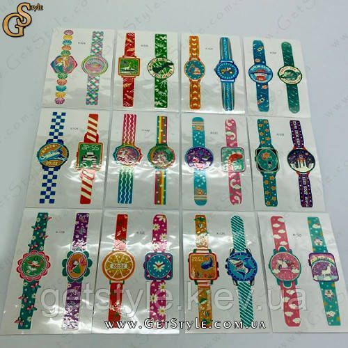 Детские светящиеся татуировки Часы Clock Tattoo 12 листов 3270 фото