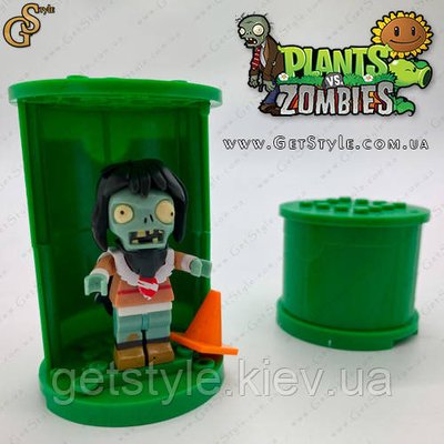 Конструктор мініфігурка Зомбі з конусом Plants vs Zombie 5 см 3237 фото