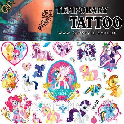 Дитячі татуювання Єдиноріжка Tatto Set 3654 фото
