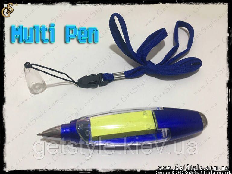 Многофункциональная ручка 3 в 1 - "Multi Pen" - фонарик, ремешок, стикер 1953 фото