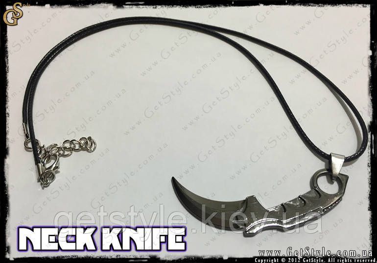 Підвіска на шию &mdash; "Neck Knife" &mdash; 6 х 1.4 см. + подарункове паковання 2575 фото